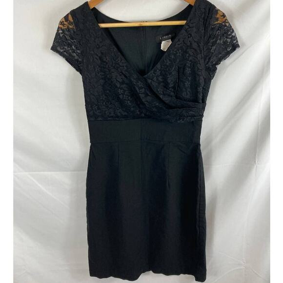 B Darlin Lace Top Short Sleeve V Neck Dress 9/10 - Picture 1 of 3